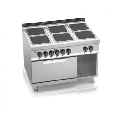 Electric stove 6-burner with oven 3.5 kW Bertos E7PQ6+FE1