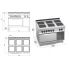 Electric stove 6-burner with oven 3.5 kW Bertos E7PQ6+FE1