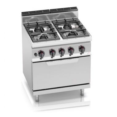 Gas stove Bertos G7F4+FG 4-burner with oven (7.8 kW)