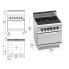 Glass ceramic hob Bertos E7P4/VTR+FE 4-burner with oven 7.5 kW