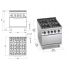 Gas stove Bertos G9F4PW+FG1 4-burner with oven (4 kW)