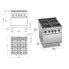 Gas stove Bertos G9F4+FG 4-burner with oven (7 kW)