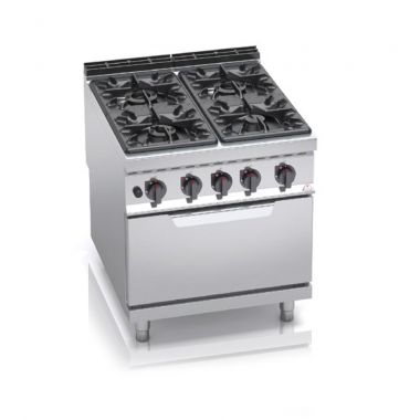 Gas stove Bertos G9F4+FE 4-burner with electric oven