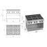 Gas stove Bertos G9F6M 6-burner