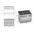 Gas stove Bertos G9F6+T 6-burner with oven (12 kW)