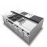 Gas stove Bertos G9F6+FG1 6-burner with oven (4 kW)