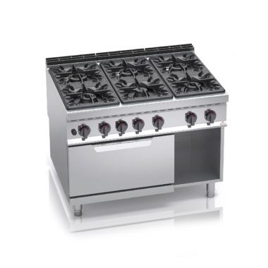 Gas stove Bertos G9F6PW+FG1 6-burner with oven (4 kW)