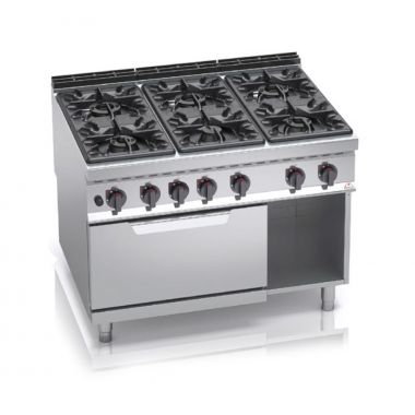Gas stove Bertos G9F6+FG 6-burner with oven (7.8 kW)