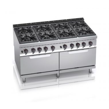Gas stove Bertos G9F8+2FG 8-burner with oven (7.8 kW)