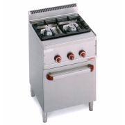 Plynový sporák 2 plotýnkový s troubou 3,5 kW Bertos G6F2H6+FG1