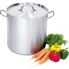 Professional high saucepan made of stainless steel with lid Stalgast 11362