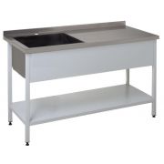 Production table with built-in sink 1000x700x850 SZM-7-4-1