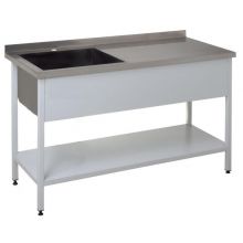 Výrobní stůl s vestavěným dřezem 1000x700x850 SZM-7-4-1