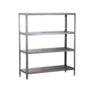 Nerezový priemyselný regál so 4 úrovňami 1000x400x1800