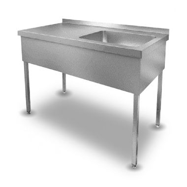 Výrobní stůl s vestavěným dřezem 1600x600x850 SZM-6-2-60