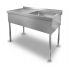 Výrobní stůl s vestavěným dřezem 1600x600x850 SZM-6-2-60