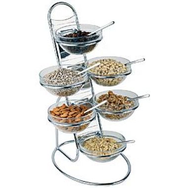 Stojan se šesti salátovými mísami s víčkem APS 11499