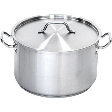 Professional medium stainless steel saucepan with lid Stalgast 12452