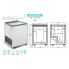 Chest freezer straight hinged glass Crystal EKTOR 16 HGL