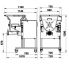 Průmyslový mlýnek na maso La Minerva C/E900 s míchacím zařízením